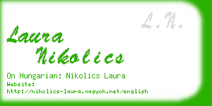 laura nikolics business card